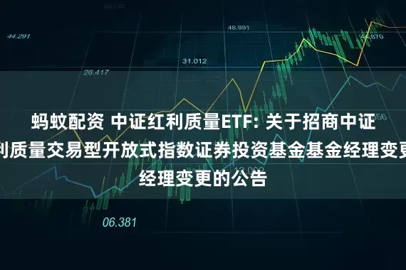蚂蚊配资 中证红利质量ETF: 关于招商中证全指红利质量交易型开放式指数证券投资基金基金经理变更的公告