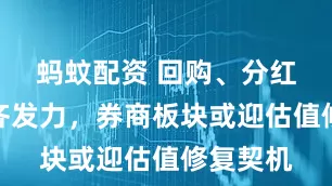 蚂蚊配资 回购、分红、并购齐发力，券商板块或迎估值修复契机